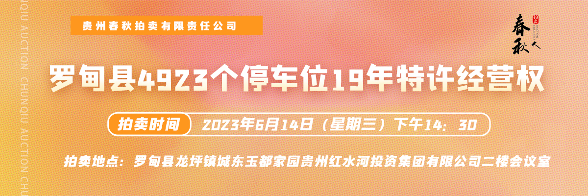 【已结束】罗甸县4923个停车位19年特许经营权拍卖公告